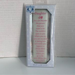 STRAVINA MIRRORED REFLECTIONS INSPIRATIONAL PLAQUE - DAUGHTER